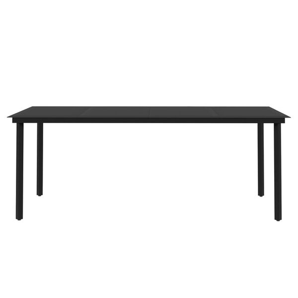 vidaXL طقم سفرة حديقة 7 قطع مع وسائد بني