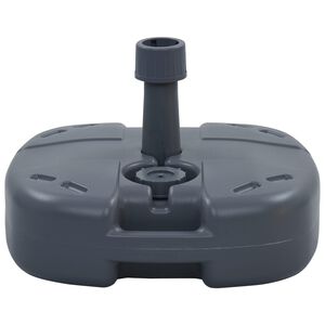 vidaXL قاعدة مظلة محمولة رمادي مملوءة بالرمل/ الماء