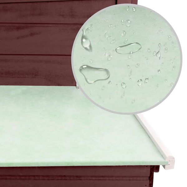 vidaXL قفص دجاج خارجي بيت دجاج مع 1 قفص للبيض خشب بني