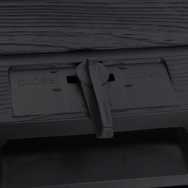 vidaXL صندوق حديقة كمبوستر أسود 280 لتر بولي بروبلين