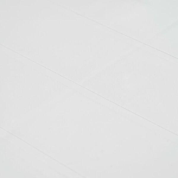 vidaXL طاولة حديقة أبيض 79×79×72 سم بلاستيك بمظهر روطان