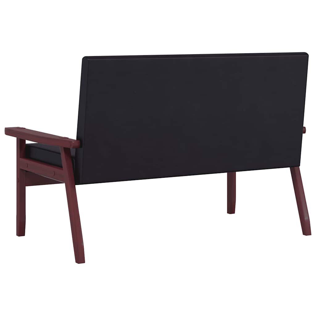 vidaXL مجموعة أريكة 2 قطعة جلد صناعي أسود