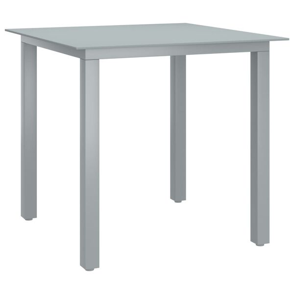 vidaXL طقم سفرة للحديقة 5 قطع ألومنيوم فضي وأسود