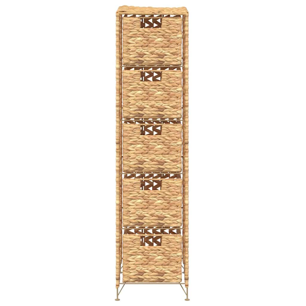 vidaXL وحدة تخزين مع 6 سلال 25.5×37×100 سم ورد النيل