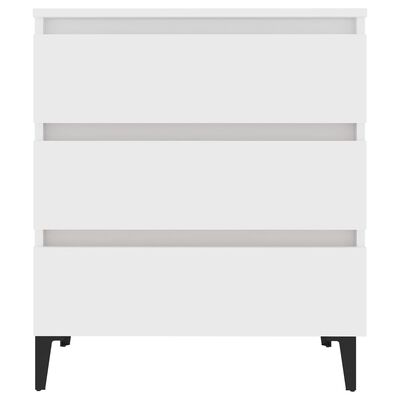 vidaXL خزانة جانبية أبيض 60×35×69 سم خشب صناعي