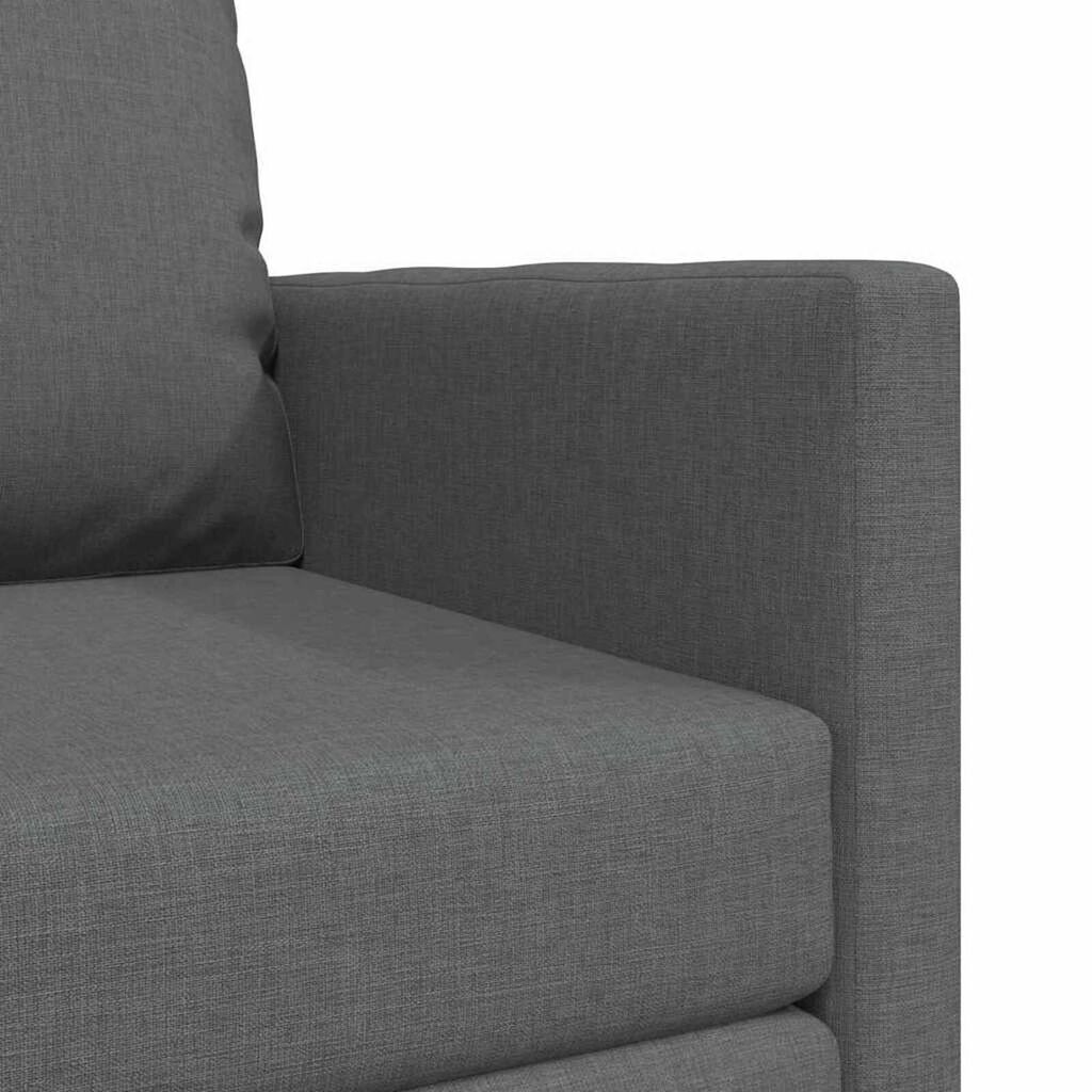 vidaXL سرير أريكة أرضي 2 في 1 لون رمادي داكن 55x174x112 سم قماش
