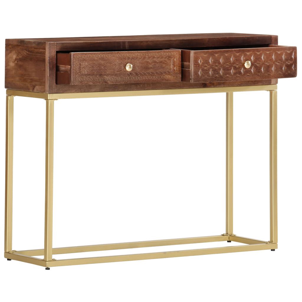 vidaXL طاولة كونسول 75x30x90 سم خشب مانجو صلب