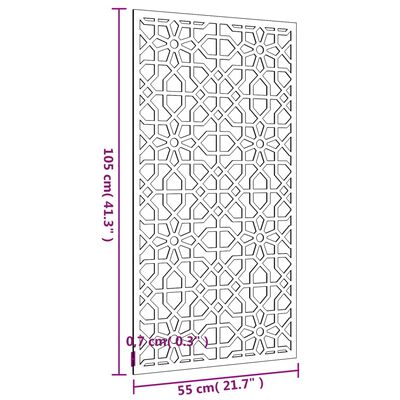 vidaXL ديكور حائط حديقة 55x105 سم فولاذ كورتن تصميم مغربي