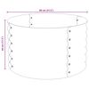 vidaXL حوض حديقة مرتفع 80×80×44 سم فولاذ مجلفن رمادي
