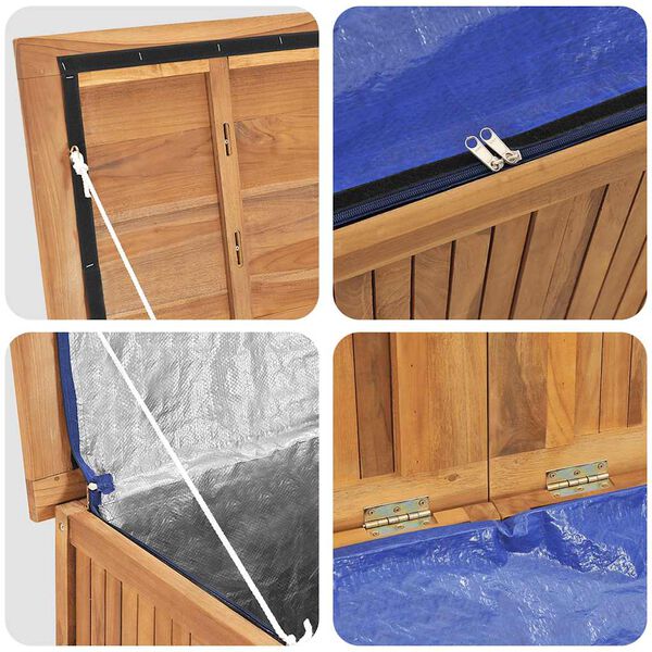 vidaXL صندوق حديقة 175×50×55 سم خشب ساج صلب