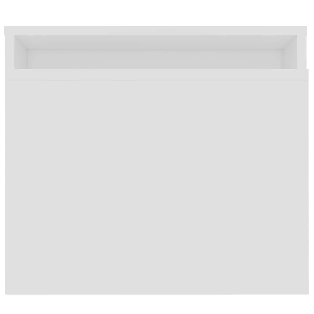 vidaXL طقم طاولة قهوة أبيض 100×48×40 سم خشب حبيبي