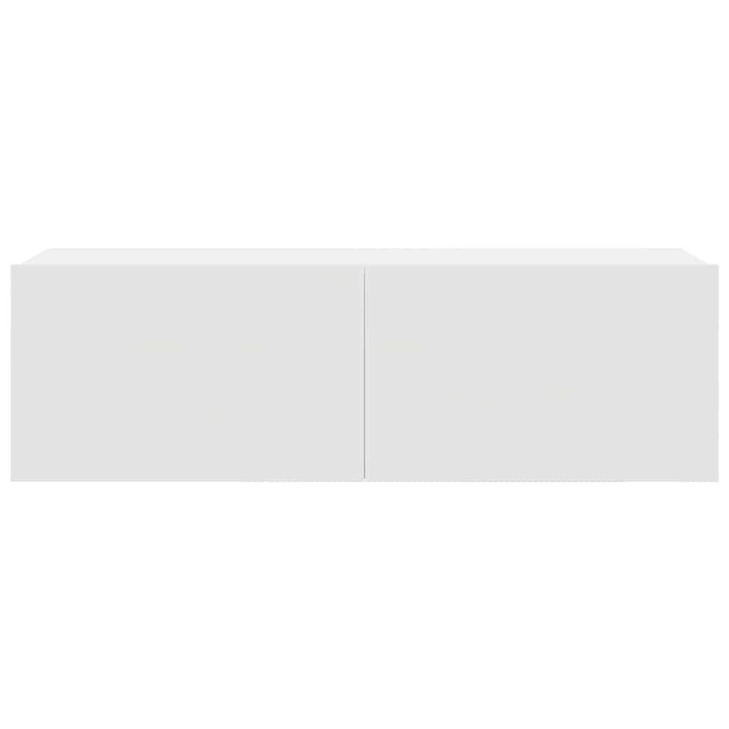 vidaXL طقم خزانة تلفزيون 7ق أبيض خشب صناعي