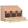 vidaXL عش دجاج 3 حجرات 93×40×65 سم خشب صنوبر صلب