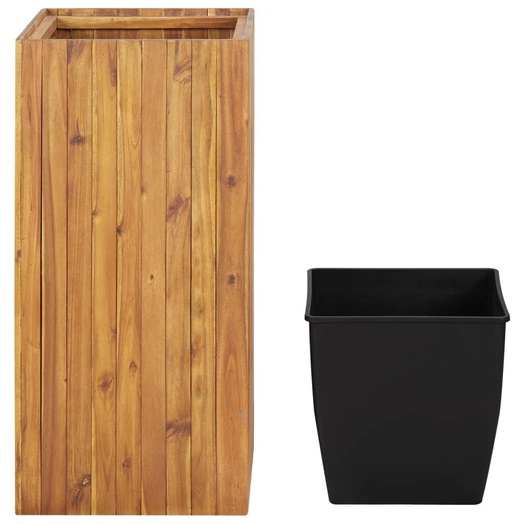 vidaXL حوض حديقة مرتفع 43.5×43.5×90 سم خشب أكاسيا صلب