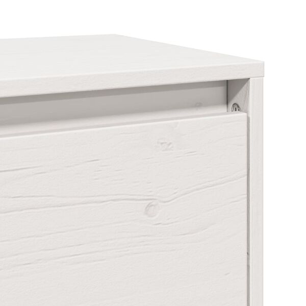 vidaXL خزانات حائط 2ق لون أبيض 35x30x45 سم خشب صنوبر صلب