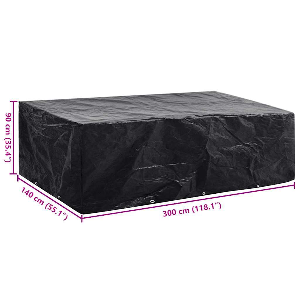 vidaXL غطاء أثاث الحديقة 8 ثقوب 90x140x300 سم