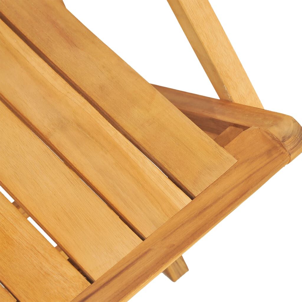 vidaXL كراسي حديقة قابلة للطي 2 ق 90x61x55 سم خشب ساج صلب