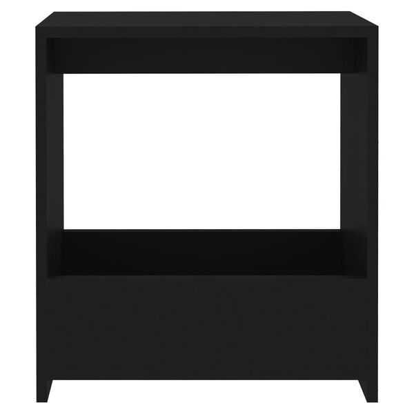 vidaXL طاولة جانبية أسود 50×26×50 سم خشب صناعي