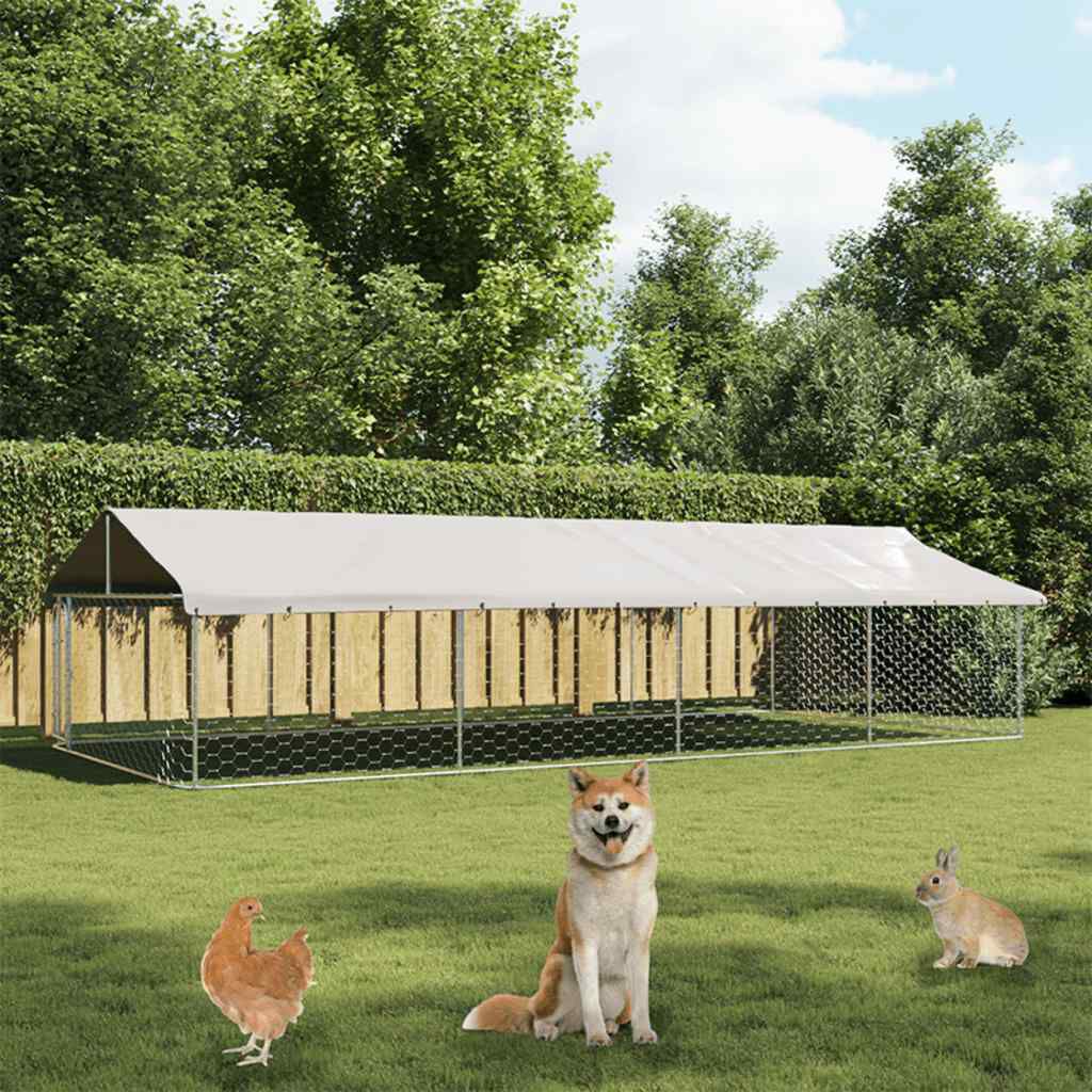 vidaXL منزل كلب خارجي مع سقف 150x300x600 سم