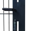 vidaXL بوابة سياج ثنائية الأبعاد (مفردة) أنثراسيت رمادي 106×170 سم