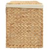 vidaXL سلة غسيل 3 قسم 75x42,5x52 سم صفير مائي