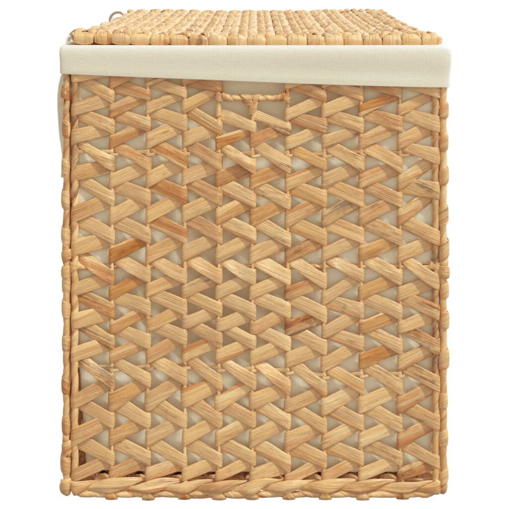 vidaXL سلة غسيل 3 قسم 75x42,5x52 سم صفير مائي