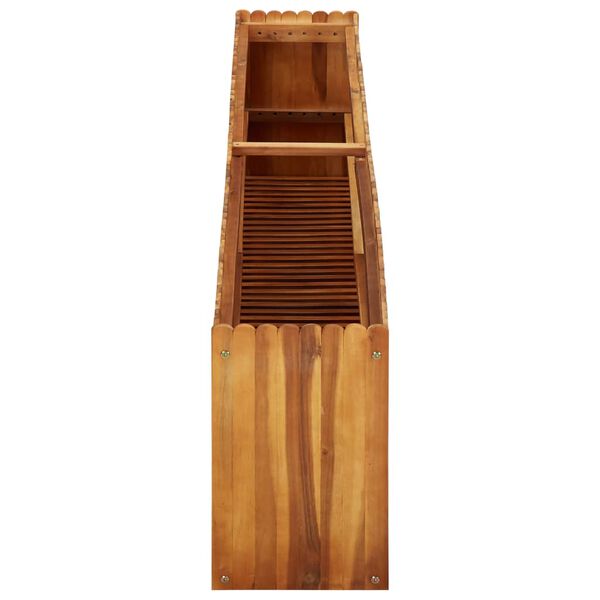 vidaXL حوض حديقة مرتفع 200×30×50 سم خشب سنط صلب
