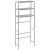 vidaXL رف تخزين 3 طبقات فوق الغسالة فضي 69&times;28&times;169 سم