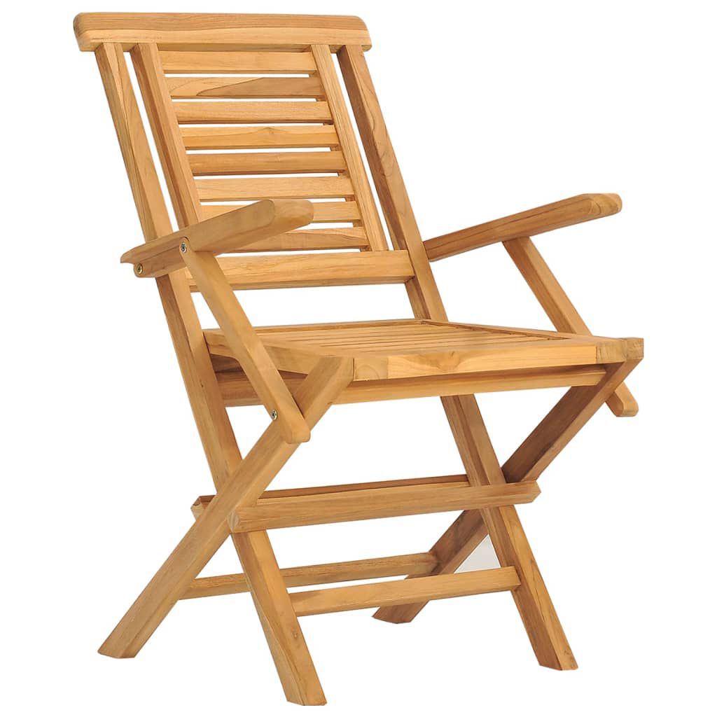 vidaXL كراسي حديقة قابلة للطي 8 ق 56x63x90 سم خشب ساج صلب