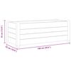 vidaXL حوض حديقة مرتفع PP أنثراسايت 100×43×35 سم