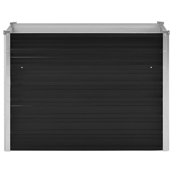 vidaXL حوض حديقة مرتفع أنثراسيت 100×40×77 سم فولاذ مجلفن