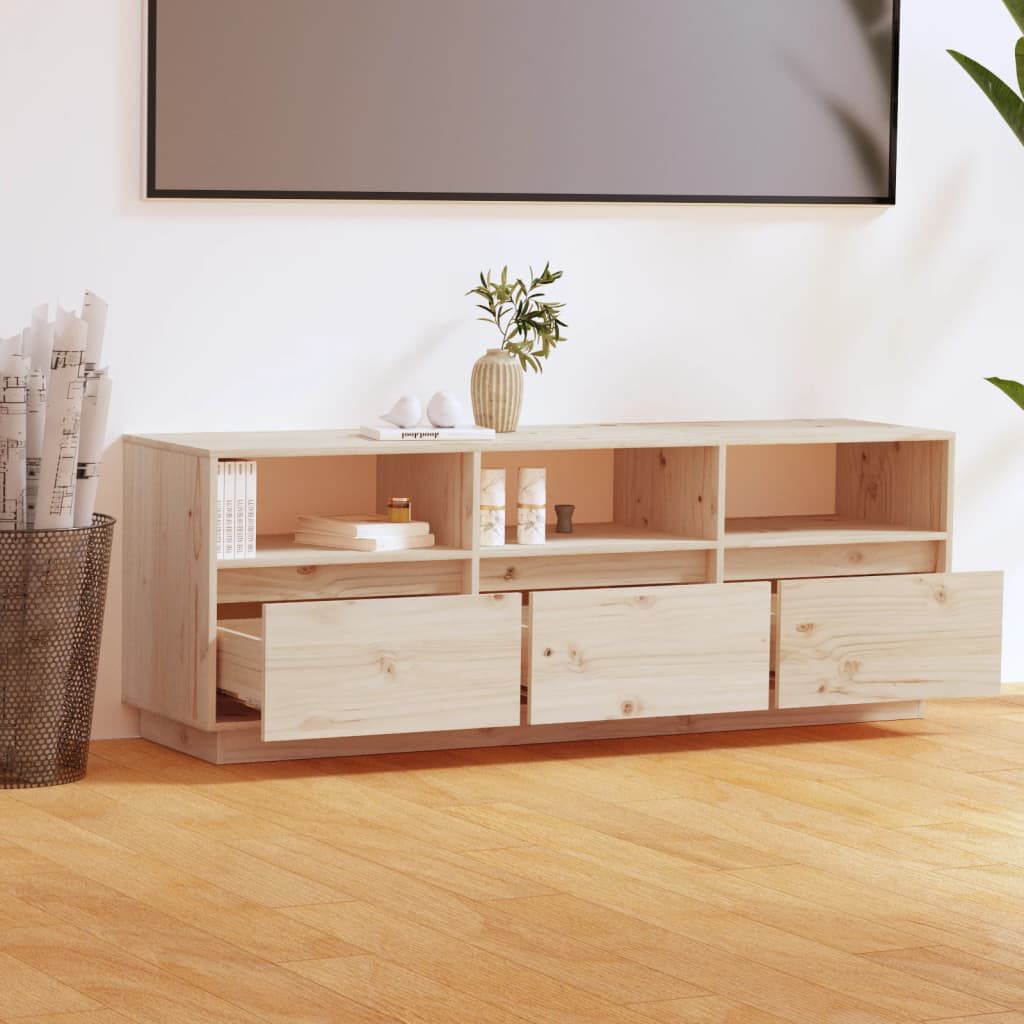 vidaXL خزانة تلفزيون 50x37x140 سم خشب صنوبر صلب