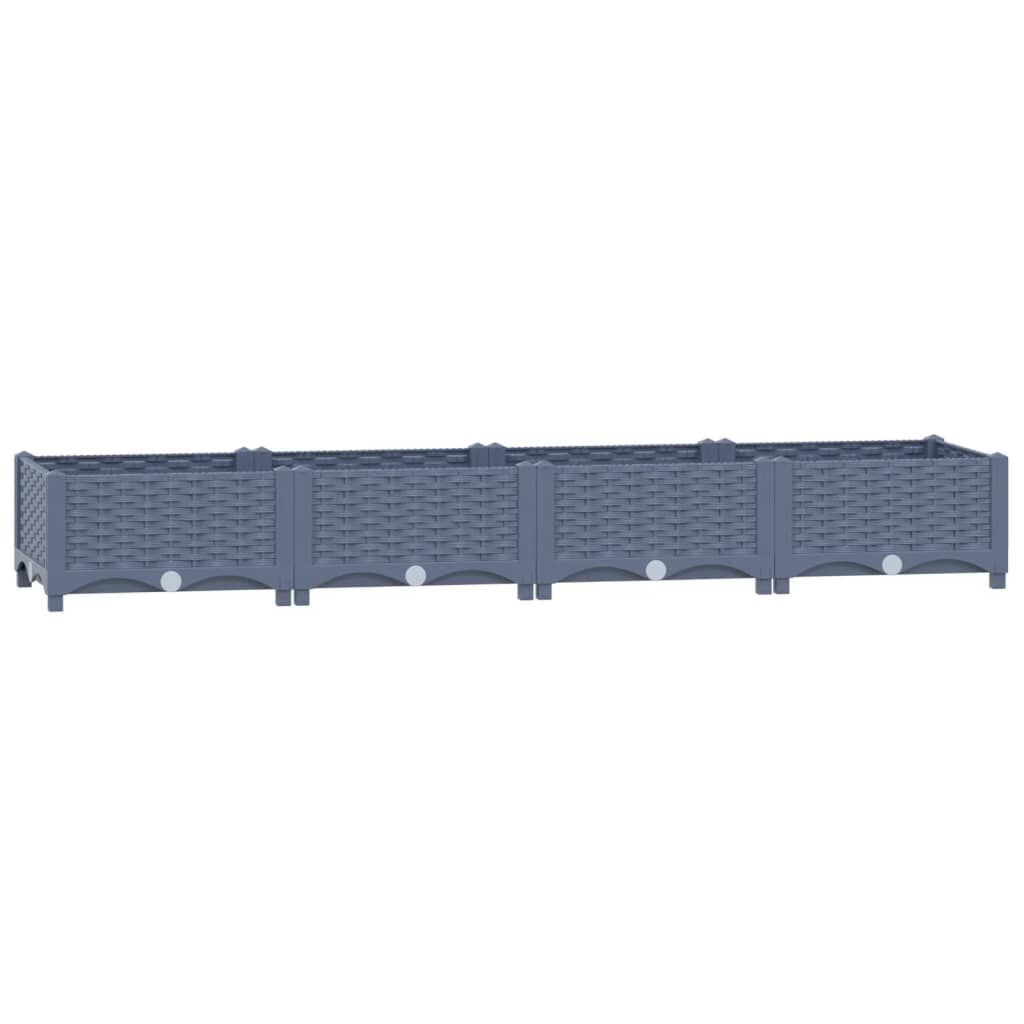 vidaXL حوض زراعي مرتفع 160×40×23 سم بولي بروبيلين