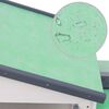 vidaXL قفص أرانب خارجي كبير رمادي وأبيض 85x45x145 سم خشب
