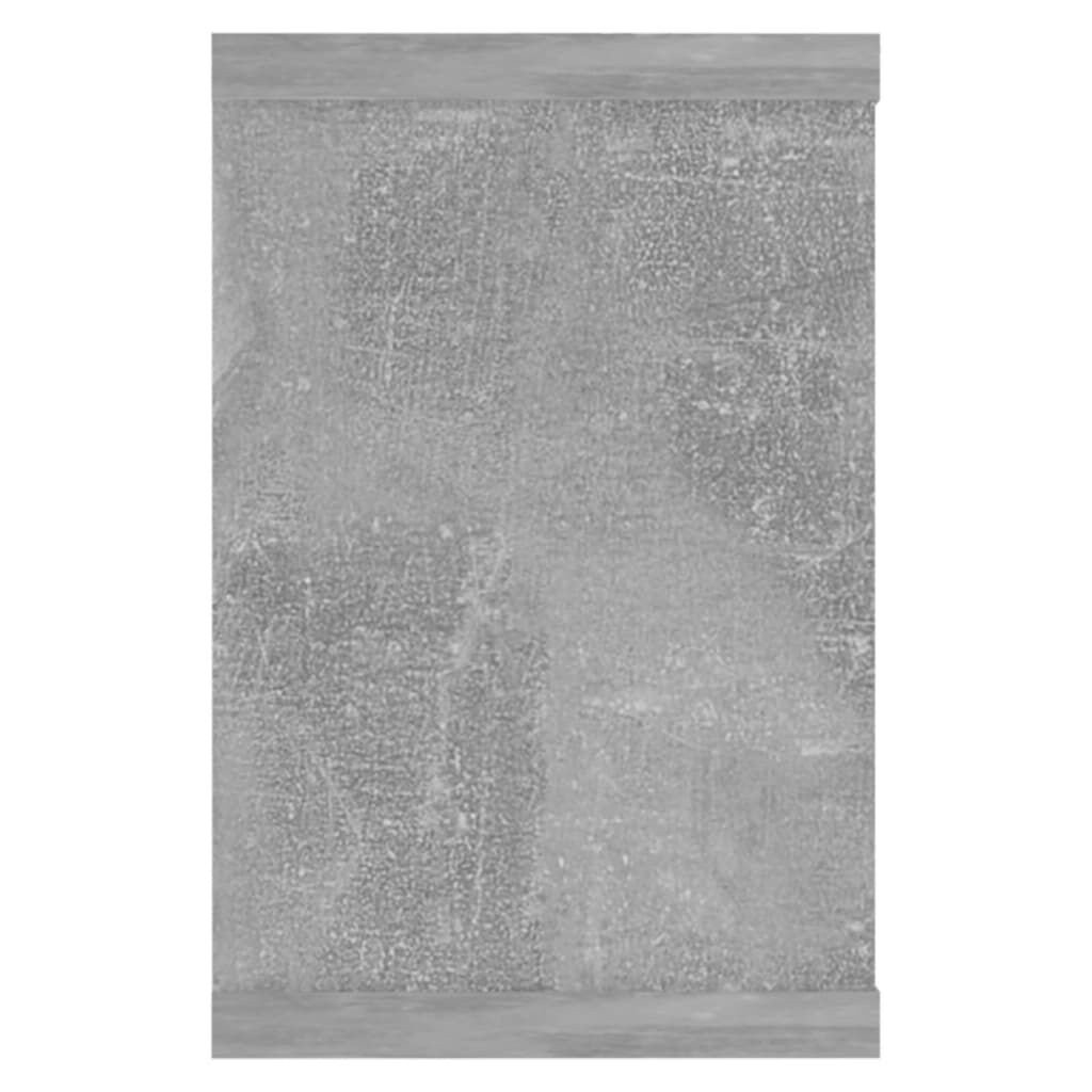 vidaXL رفوف جدارية مكعبة 2 ق رمادي أسمنتي 60×15×23 سم خشب صناعي