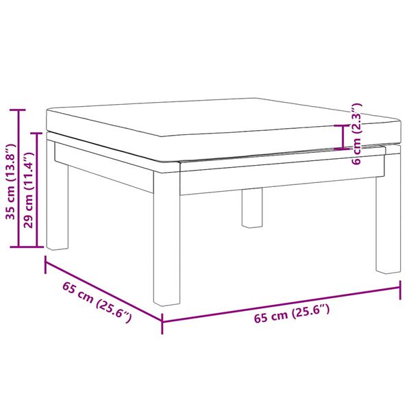 vidaXL طقم 3 قطع جلسة حديقة مع وسائد رمادي داكن خشب أكاسيا
