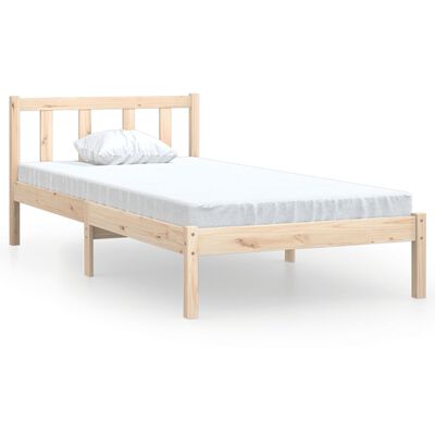 vidaXL إطار سرير خشب صنوبر صلب 90×200 سم