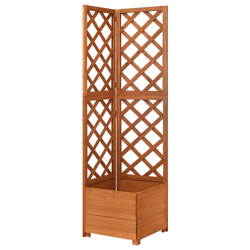 vidaXL حوض تعريشة ركني 40×40×150 سم خشب تنوب صلب