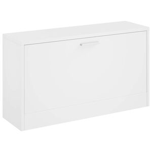 vidaXL مقعد تخزين أحذية أبيض 80&times;24&times;45 سم