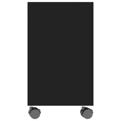 vidaXL طاولة جانبية أسود 70×35×55 سم خشب صناعي