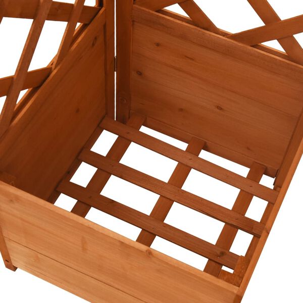 vidaXL حوض تعريشة ركني 40×40×150 سم خشب تنوب صلب