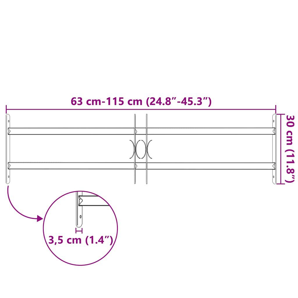 141380 شبكة أمان قابلة للتعديل للنوافذ مع 2 قضيب مستعرض 700-1050 ملم
