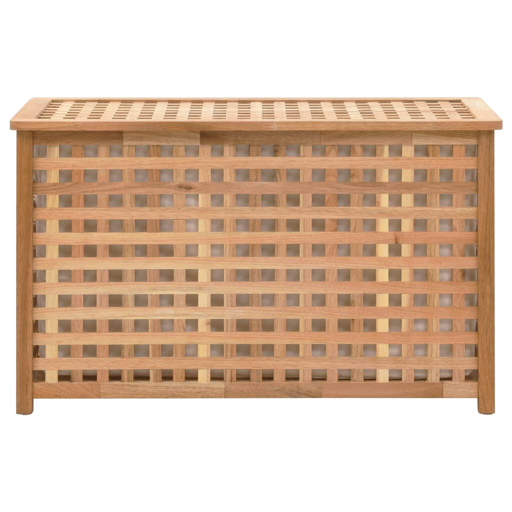 vidaXL صندوق غسيل 77.5×37.5×46.5 سم خشب جوز صلب