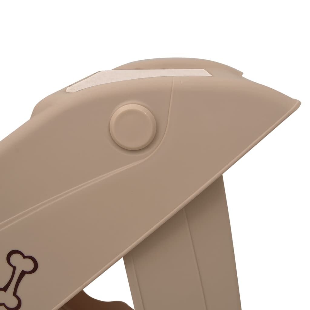 vidaXL سلم كلب قابل للطي بني 62×40×49.5 سم
