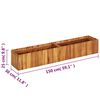 vidaXL حوض حديقة مرتفع 150×30×25 سم خشب أكاسيا صلب