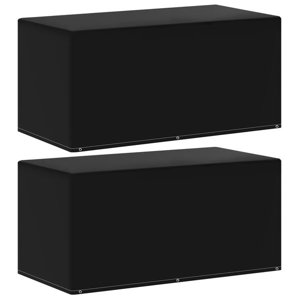 vidaXL أغطية أثاث حديقة 2 ق 6 فتحات تثبيت 160&times;80&times;75 سم