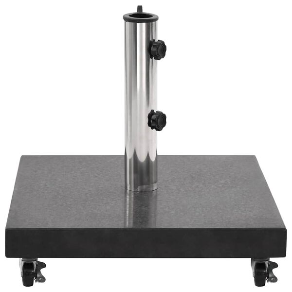 vidaXL قاعدة مظلة شمسية مربعة جرانيت أسود 30 كجم