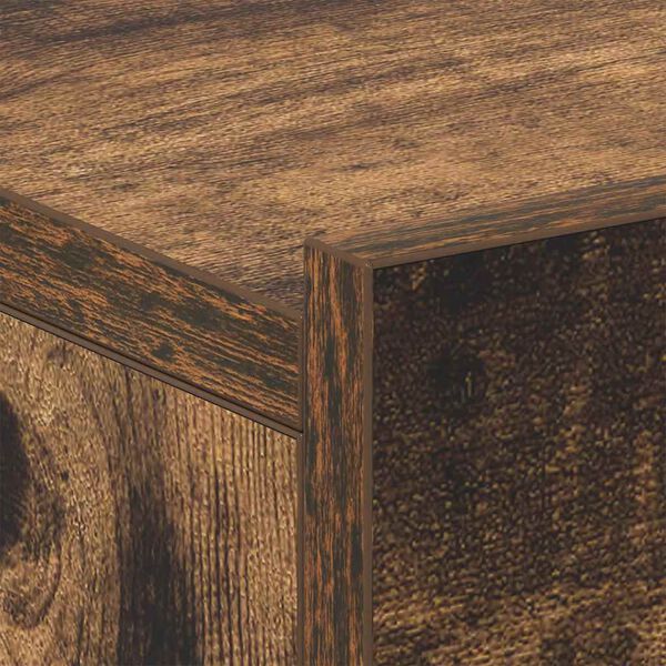 vidaXL مناضد سرير عائمة 2 ق أوك دخاني 40×30×15 سم خشب صناعي