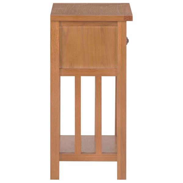 vidaXL طاولة مجلات مع درج 35×27×55 سم خشب بلوط صلب