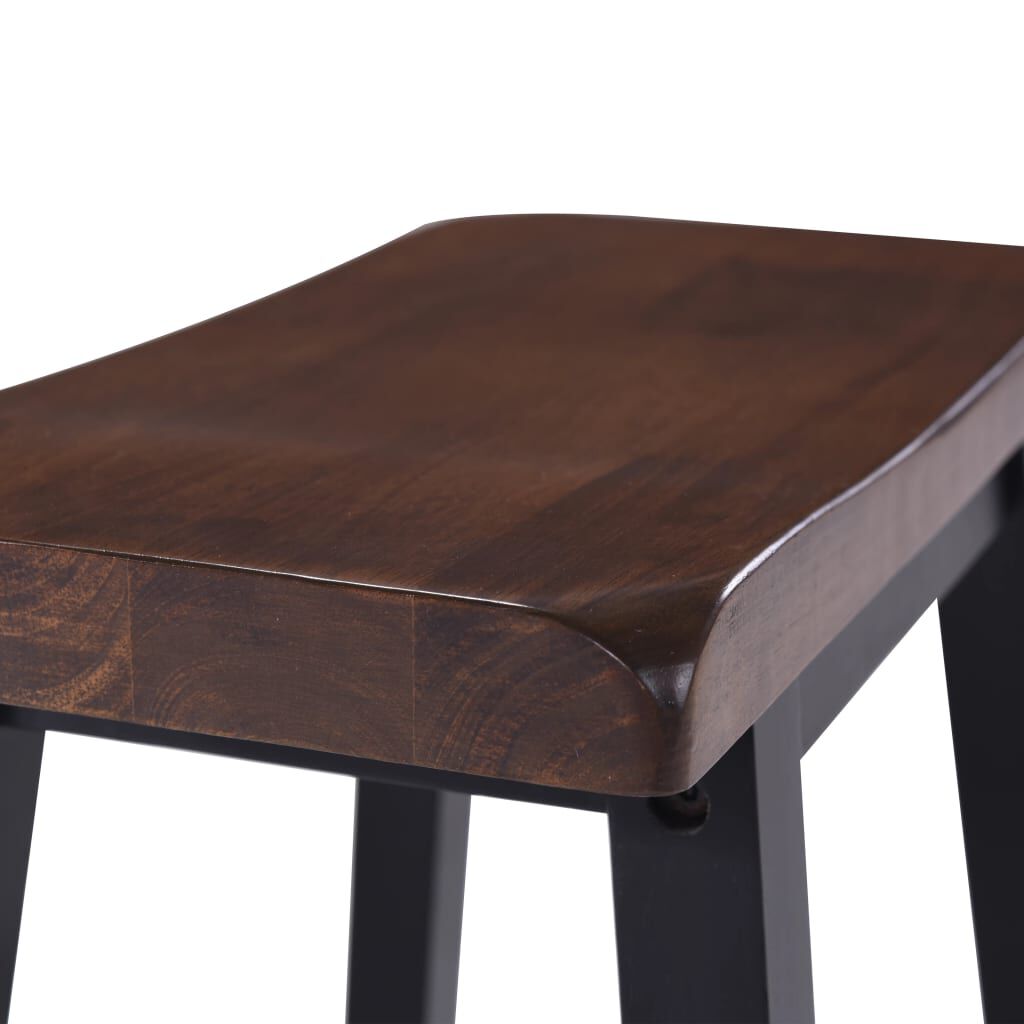 vidaXL طقم بار 3 قطع MDF أسود